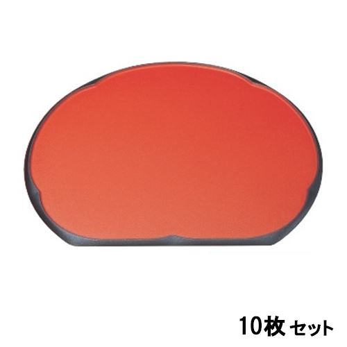 【10セット】新梅型半月盆朱渕黒普賢塗SL尺2 朱渕黒 /業務用/新品/送料無料|業務用厨房のテンポス
