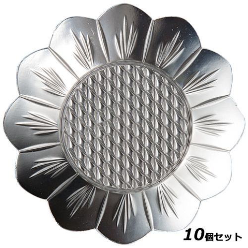 【10仕かける】金属元素コースターひまわり しろがね色 /御勤め用/新品/小物貨物輸送客体商いもの