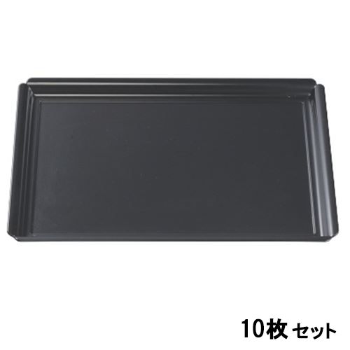 【10セット】木瓜長角盆黒マット弱SL 尺4 黒 /業務用/新品/送料無料