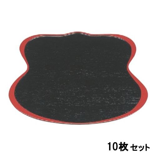 【10セット】お盆 尺3寸ひさご盆黒天朱 /業務用/新品/送料無料