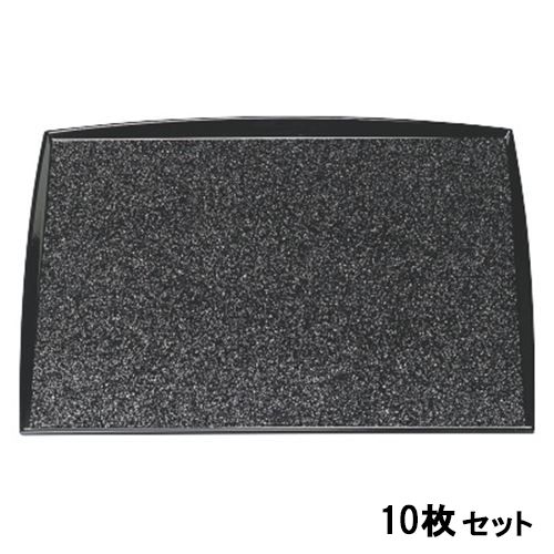 【10セット】角わたらせ盆銀彩渕黒SL9寸 黒 /業務用/新品/小物送料対象商品