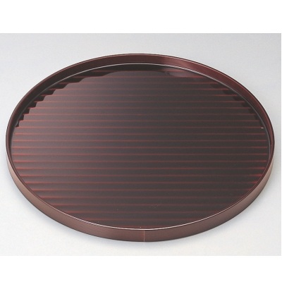 丸盆 木製丸盆カンナ目溜塗尺0 /業務用/新品/小物送料対象商品