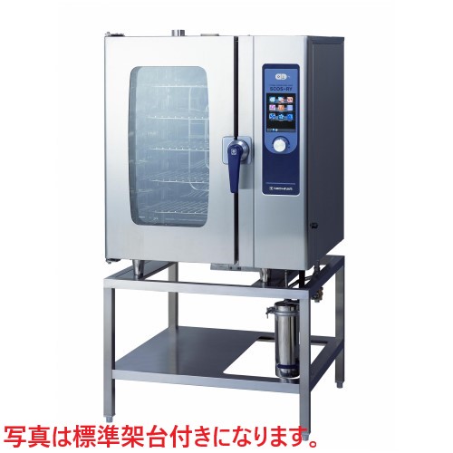 SCOS-101RY-LOS(ROS) 【ニチワ電機】電気スチームコンベクションオーブン 架台棚受け(8段)付 幅900&times;奥行800&times;高さ1655mm (50/60Hz)【業務用/新品】【送料無料】｜業務用厨房のテンポス