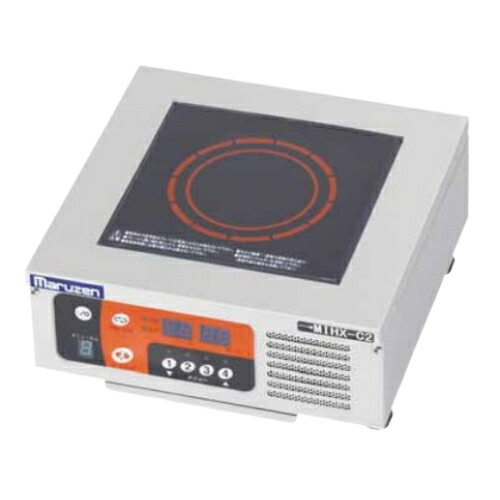 MIHX-C2 マルゼン IH喨喨たるコンロ ミニ続きもの 2kw 幅300×奥ふかさ300×高さ135(粍)/御勤め用/新品/貨物輸送無料
