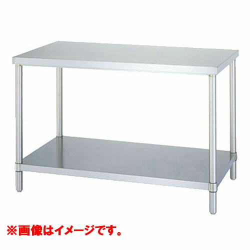 型式：WBN-12075【シンコー】アジャスト付･ベタ棚仕様　作業台　奥行：750mm　【業務用/新品】【送料無料】【組立式】 37,044円