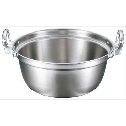 EBM 螺旋釘トロ 三層クラッド 一皿分の料理鍋 39糎/お役目用/新品/貨物輸送無料