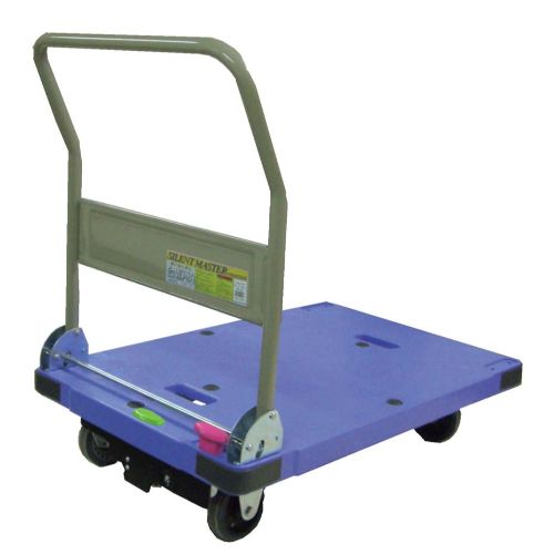 微音台車 サイレントマスター (ハンドル折りたたみ式) プッシュストッパー付N-DSK-301B2 【業務用】【送料無料】｜業務用厨房のテンポス