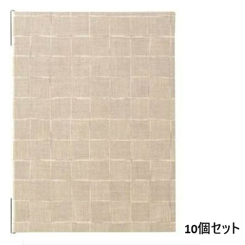 【10セット】えいむ チェック柄メニュー MB-302 中 アイボリー/B5サイズ /業務用/新品/送料無料｜業務用厨房のテンポス