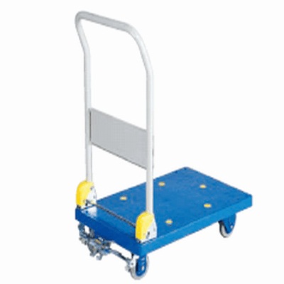 静音手押し車 フットブレーキ付 (手持ち部分折りたたみ式) NP-106GS 【お役目用】【貨物輸送無料】