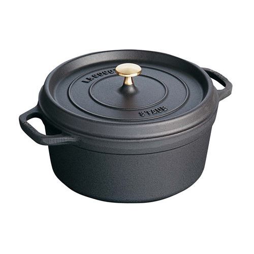 【家庭用】ストウブ ピコ・ココット 丸(黒) 1102825 28cm/業務用/新品/送料無料|業務用厨房のテンポス