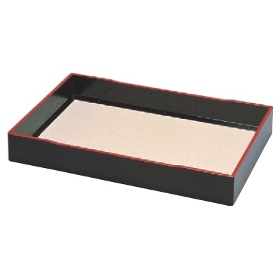 御盆 御召しもの盆(布張り)黒天朱 幅605mm×奥ぶかさ395mm×高さ75粍/お役目用/新品/小物貨物輸送客体商いもの