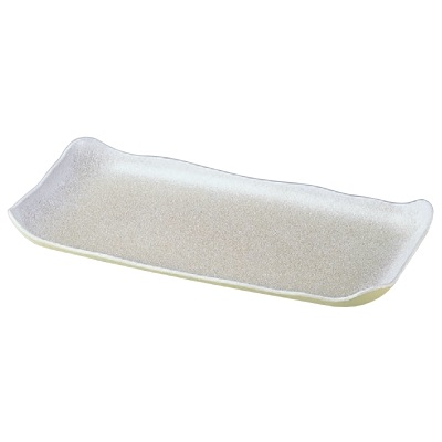 盛器 尺4寸山道長角盛器 粉引 幅433 奥行230 高さ42 /業務用/新品/小物送料対象商品
