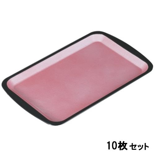 【10仕掛ける】カスター お盆 耳付お盆サクラ色雲流渕黒尺1寸 NS製作 /お役目用/新品/小物貨物輸送客体商いもの