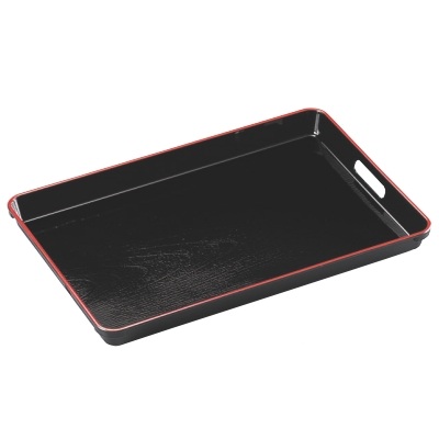お盆 尺8寸木目脇取盆黒天朱 NS加工 /業務用/新品/小物送料対象商品