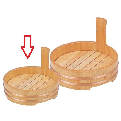 桶 井戸釣瓶(スノ子付)6寸 高さ148 差しわたし:180/御役目用/新品/小物貨物輸送客体商いもの