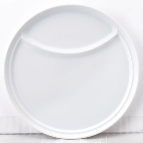 ワンディッシュプレート 22cm 2ランチ 白 10個入/業務用/新品/小物送料対象商品
