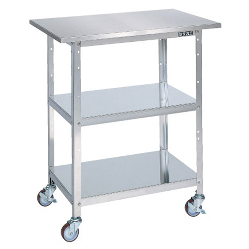 SU-075BS ステンレス一人用作業台(移動式) 幅750×奥行500×高さ860mm/新品/業務用/送料無料|業務用厨房のテンポス