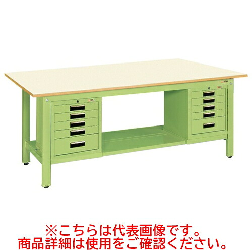 KK-69PSVE52IG 【サカエ】【固定式】軽量作業台KKタイプ(SVEキャビネット付) 幅1800&times;奥行750&times;高さ740(mm)/業務用/新品/送料無料｜業務用厨房のテンポス