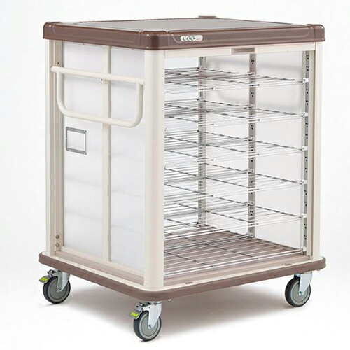 ERECTA(エレクター) 常温配膳車 配膳車cooシリーズ シャッター式リフトタイプ デラックスモデル組立式 /膳数:20/送料無料|業務用厨房のテンポス