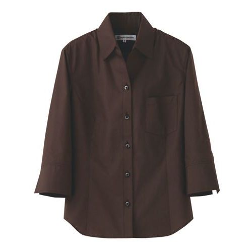 【セブンユニフォーム】スキッパーカラーシャツ（女性用）サイズ：7～15 カラー：ブラウン,ブラック,モカ /業務用/新品/小物送料対象商品