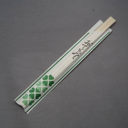 割箸 アスペン元禄箸 袋入り口・入口 クローバー柄/4000膳入/お役目用/新品/小物貨物輸送客体商いもの