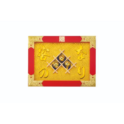 6-100-03/記号祝額17号横型客の鈴なり(朱塗)金具付 約幅51.5×高さ行38×厚さ2.5珊/御勤め用/新品/貨物輸送無料