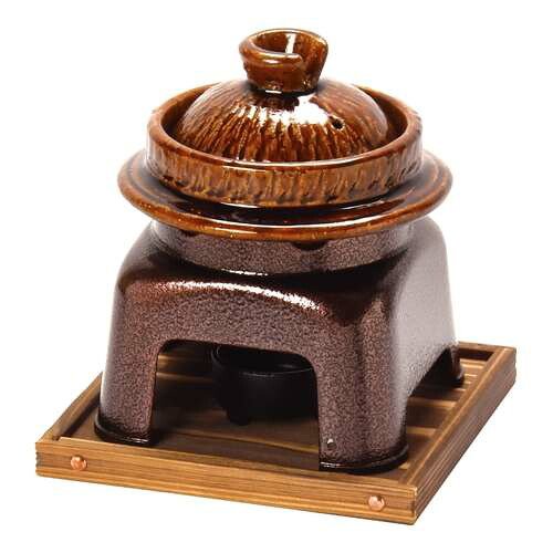 飴釉羽釜かまどセット/業務用/新品/小物送料対象商品