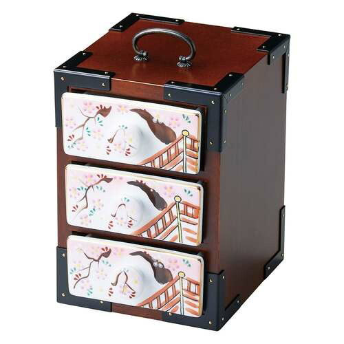 三段弁当(古代色・花式部)/業務用/新品/小物送料対象商品 14,322円