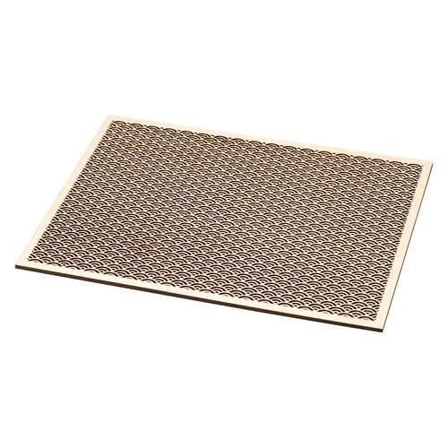 ひのき細密膳 長角 (小) 青海波/業務用/新品/小物送料対象商品