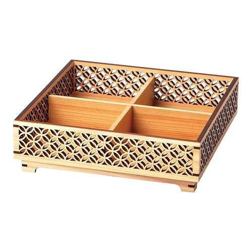 ひのき細密盛器(足付) 七宝/業務用/新品/小物送料対象商品