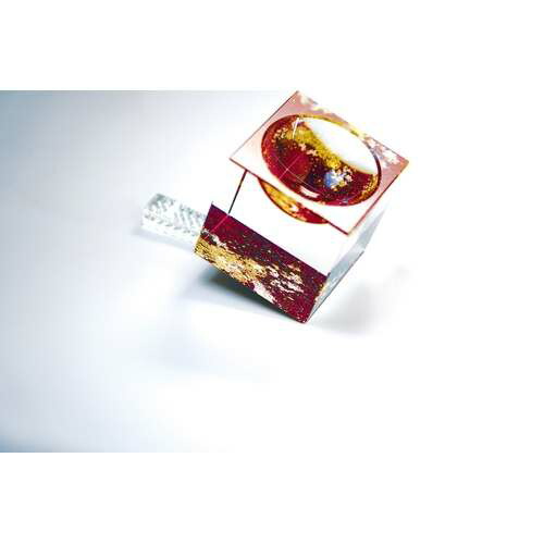 結晶正六面体 (ラウンド広座敷) 朱/御勤め用/新品/小物貨物輸送客体商いもの