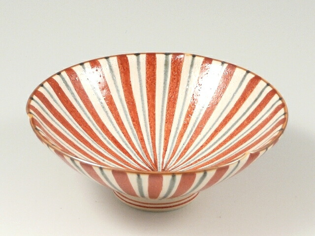 有田焼 錦内外朱十草柚子白反型 小丼(5枚入)/業務用/新品/小物送料対象商品
