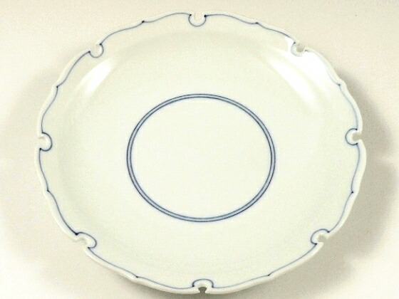 有田焼 確からしさ筋雪輪型 6寸皿 (10枚入)/お役目用/新品/貨物輸送無料/貨物輸送無料