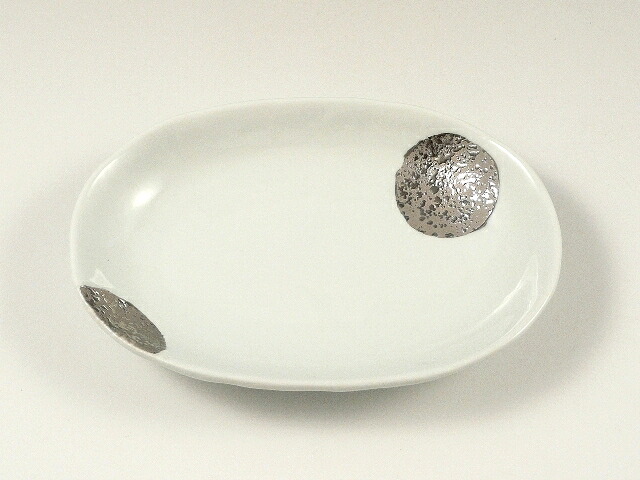 有田焼 丸紋プラチナ彩小判型 取皿 (10枚入)/業務用/新品/小物送料対象商品｜業務用厨房のテンポス 7,920円