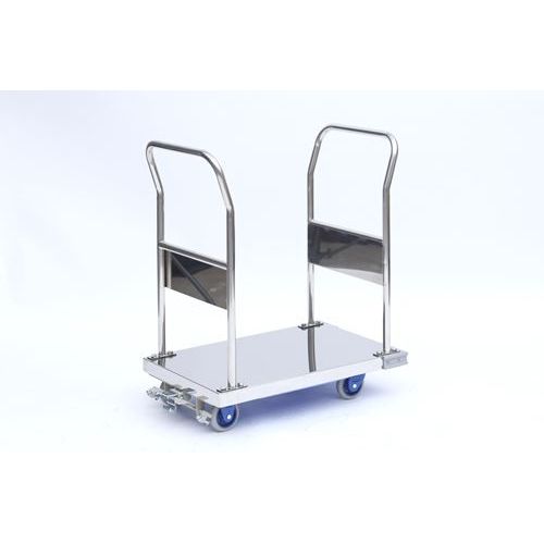 【お役目用/新品】【金沢鉄道車両】静音ステンレス鋼手押し車 SUS-103GS+FB 幅805×奥ふかさ455高さ865【貨物輸送別途積もり書き】