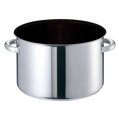 半寸胴鍋 モリブデンジII プラス 蓋無 (目盛付) 42cm 業務用 送料無料|業務用厨房のテンポス