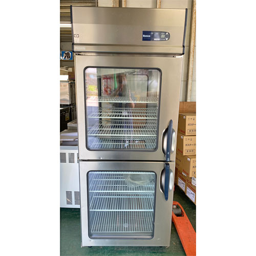 【中古】縦型冷蔵庫 ガラス戸バススルー 大和冷機 211LCD-EC-CK 幅750×奥行800×高さ1950 【送料無料】【業務用】【飲食店 店舗 厨房機器 冷凍冷蔵庫 業務用冷凍冷蔵庫】
