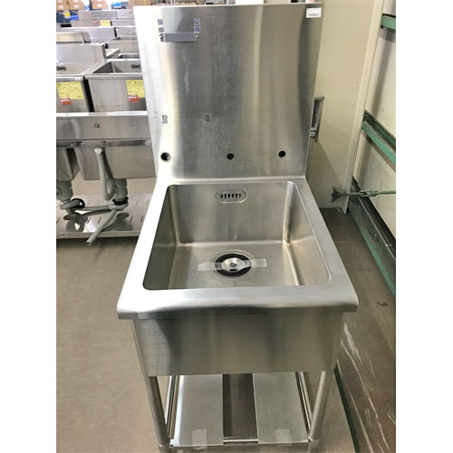 【中古】一槽シンク BGあり 幅600×奥行750×高さ830 【送料無料】【業務用】【飲食店 店舗 厨房機器 一槽シンク 業務用一槽シンク】|業務用厨房のテンポス