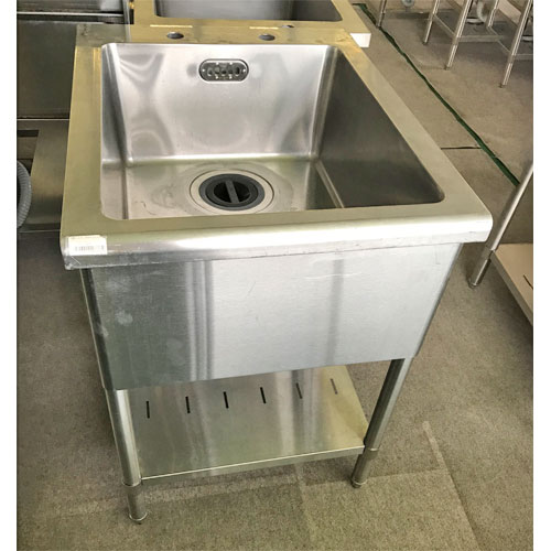 【中古】一槽シンク 幅600×奥行750×高さ850 【送料無料】【業務用】【飲食店 店舗 厨房機器 一槽シンク 業務用一槽シンク】|業務用厨房のテンポス