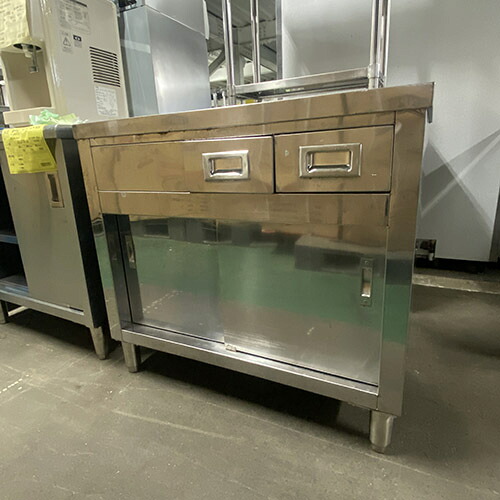 【中古】膳立て台 幅900×奥ぶかさ450×高さ800 【貨物輸送無料】【お役目用】【飲食店 バス発着場 勝手もと設備 膳立て台 お役目用膳立て台】