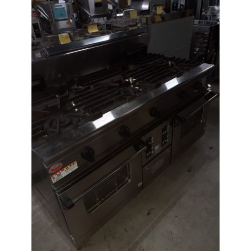 【中古】ガス調理台 マルゼン RGR-1575WXC 幅1500×奥ぶかさ750×高さ800 都市屁っ放り 【貨物輸送無料】【お役目用】【飲食店 バス発着場 勝手もと設備 ガス調理台 お役目用ガス調理台】