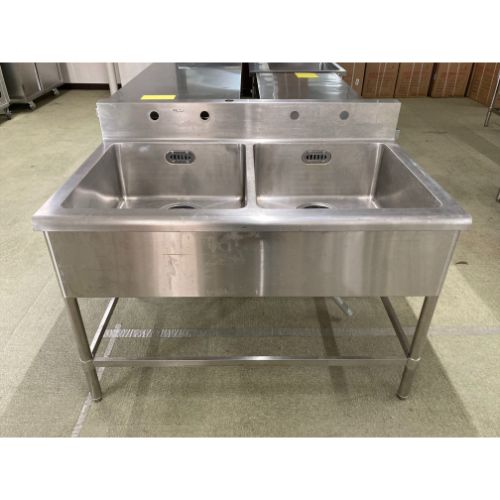 ひ　5点セット 2槽シンク2口蛇口付き 幅1150×奥600×高さ830 ひ 5点セット 2槽シンク2口蛇口付き 幅1150×奥600