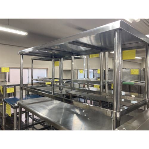【中古】コンロ台 幅1400&times;奥行600&times;高さ650 【送料無料】【業務用】【飲食店 店舗 厨房機器 ガス台 業務用ガス台】｜業務用厨房のテンポス