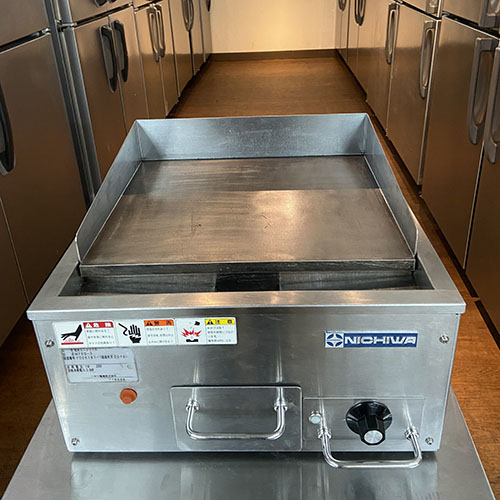 【業界最長1年保証】【中古】電気ミニグリドル ニチワ電機 MTEG-3 幅450×奥行450×高さ250 【送料無料】【業務用】【飲食店 店舗 厨房機器 グリドル 鉄板焼器 業務用グリドル 業務用鉄板焼器】|業務用厨房のテンポス