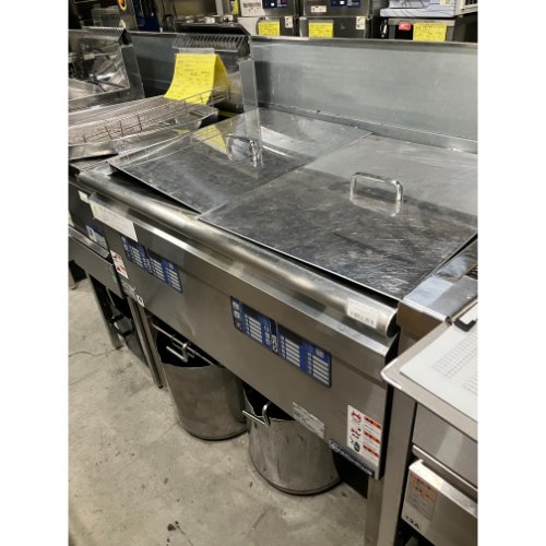 【中古】電気二槽フライヤー 18L×2 ニチワ電機 MSF-18SWSP 幅870×奥行600×高さ800 三相200V 【送料無料】【業務用】【飲食店 店舗 厨房機器 フライヤー 業務用フライヤー】|業務用厨房のテンポス