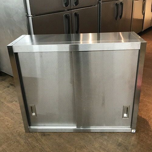 【中古】吊収納家具 幅900×奥ぶかさ300×高さ750 【貨物輸送無料】【お役目用】【飲食店 バス発着場 勝手もと設備 吊収納家具 お役目用吊収納家具】