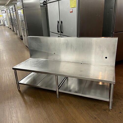 【中古】コンロ台 BGあり 幅1700×奥ぶかさ650×高さ480 【貨物輸送無料】【お役目用】【飲食店 バス発着場 勝手もと設備 屁っ放り台 お役目用屁っ放り台】