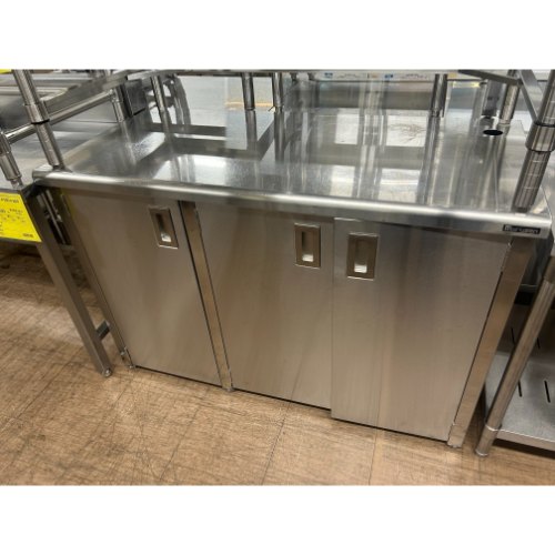 【中古】進め方台(観音扉) 幅1250×奥ふかさ600×高さ830 【貨物輸送無料】【お役目用】【飲食店 バス発着場 勝手もと装置 進め方台 お役目用進め方台】