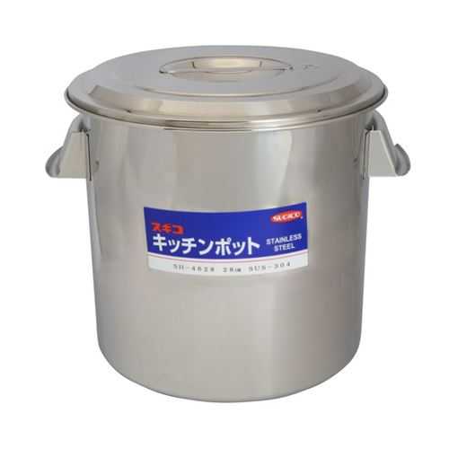 18-8目盛付深型御厨子所ポット(かこい女) 約16.0L/御役目用/新品/貨物輸送別途積もり書き