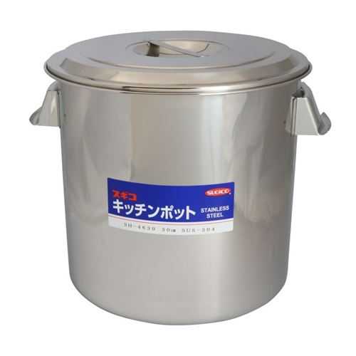 18-8目盛付深型勝手もとポット(二号さん) 約21.0L/お役目用/新品/貨物輸送別途積もり書き